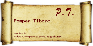 Pomper Tiborc névjegykártya